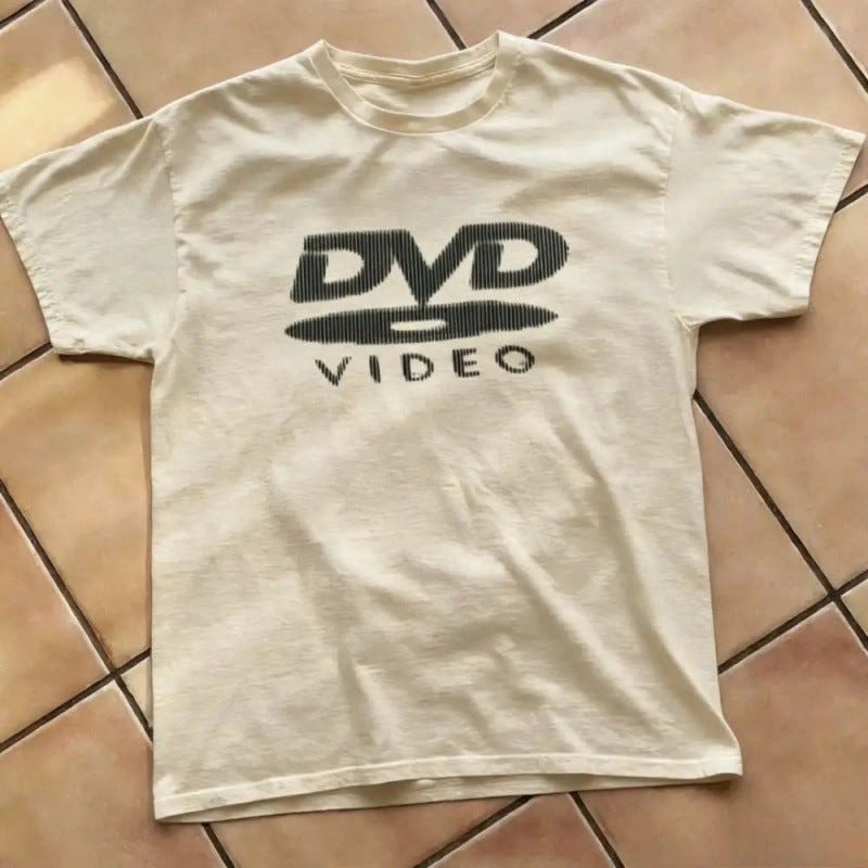 Vintage Cotton T-Shirts with Geometric Print