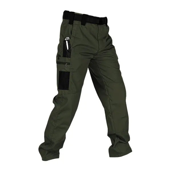 Men's Quick-Dry Tactical Cargo Pants Multi-Pocket Summer Casual Trousers 100% Polyester