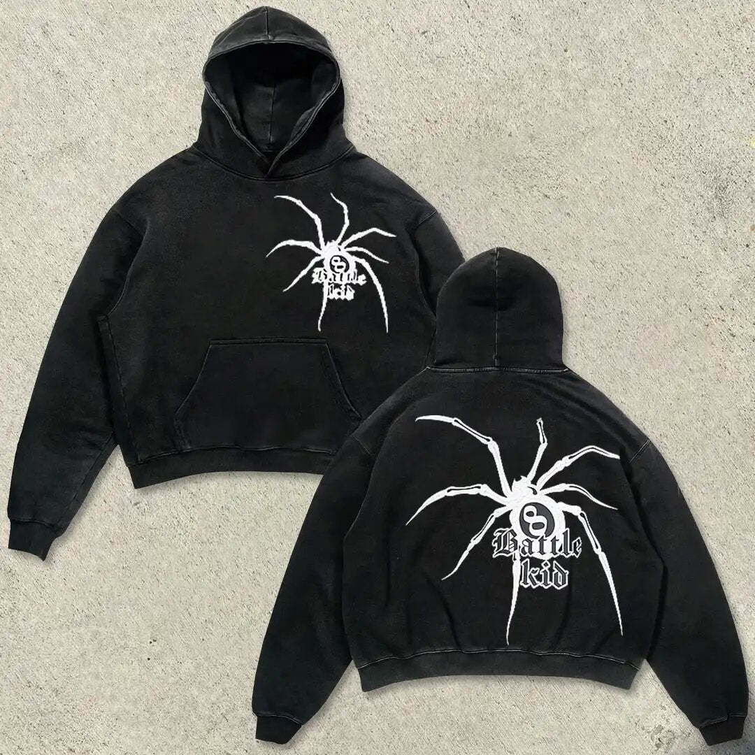 Harajuku Fashion Retro Skull Printed Hoodies